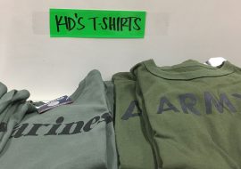 Military branded t-shirts for kids