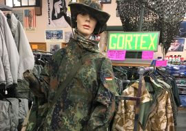 Model wearing Gortex